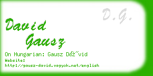 david gausz business card